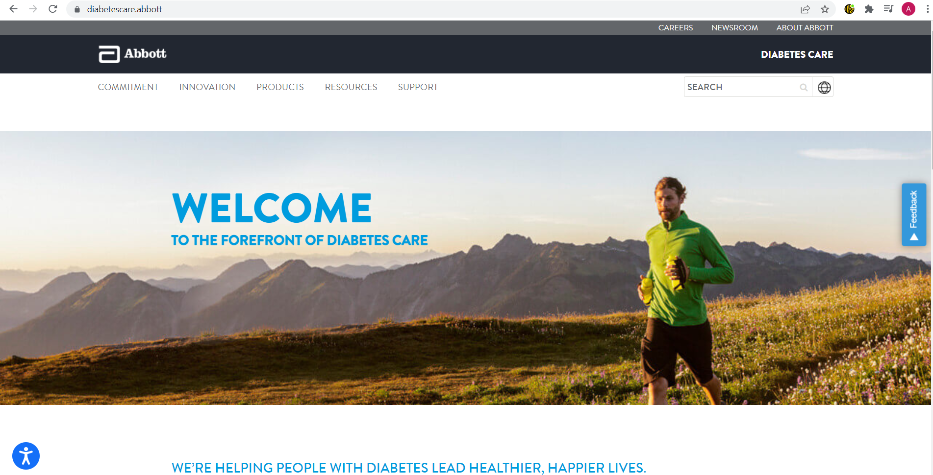 diabetescare.abbott website