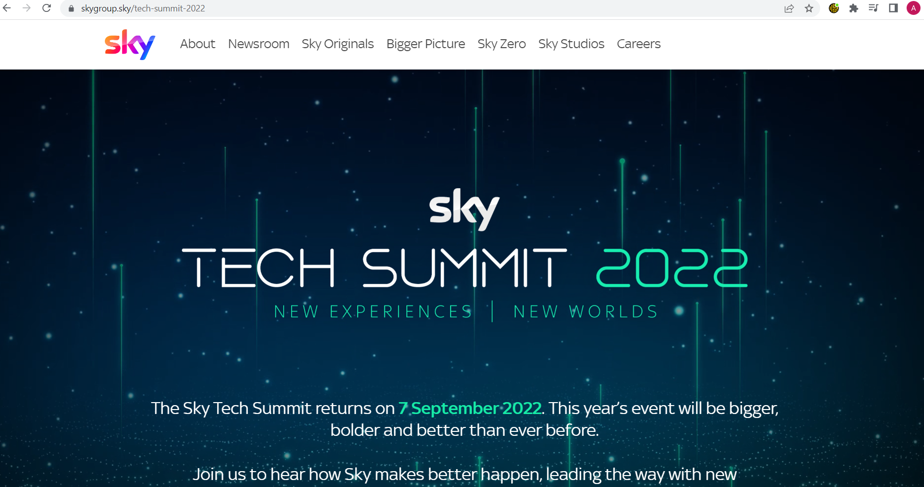 techsummit2022.sky website